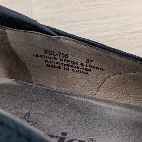 Alegria Keli Black Sparkle Leather Clogs 37 - Picture 6 of 10